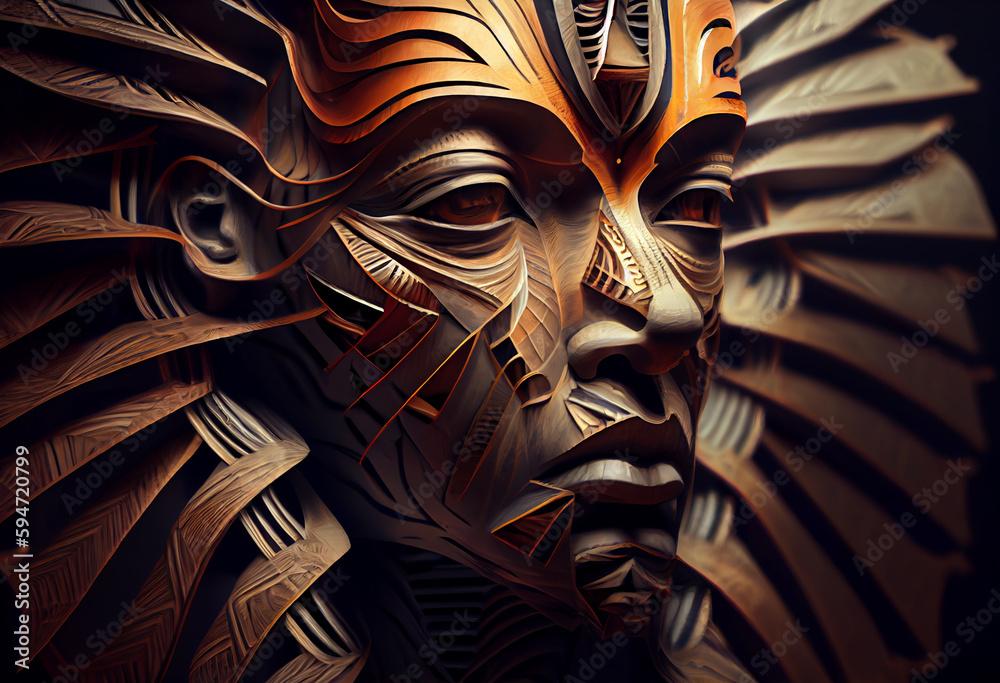 Free Download Beautiful Abstract Egyptian God Maat Background Generative Ai [1000x684] For Your