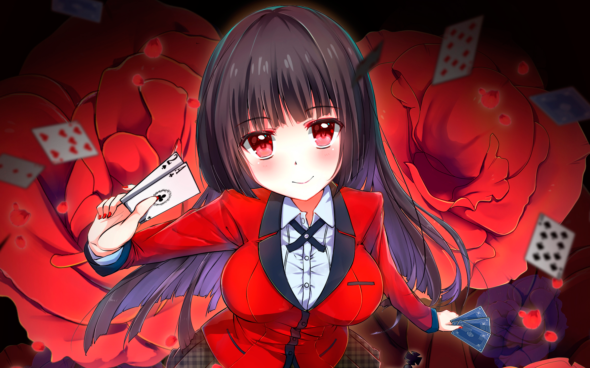 Yumeko Anime Fondo Pantalla Kakegurui Waifu Wallpaper HD