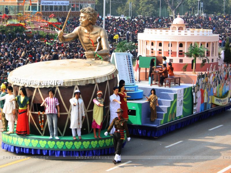 Election Commissions tableaux at the Republic Day Parade 2012 in New