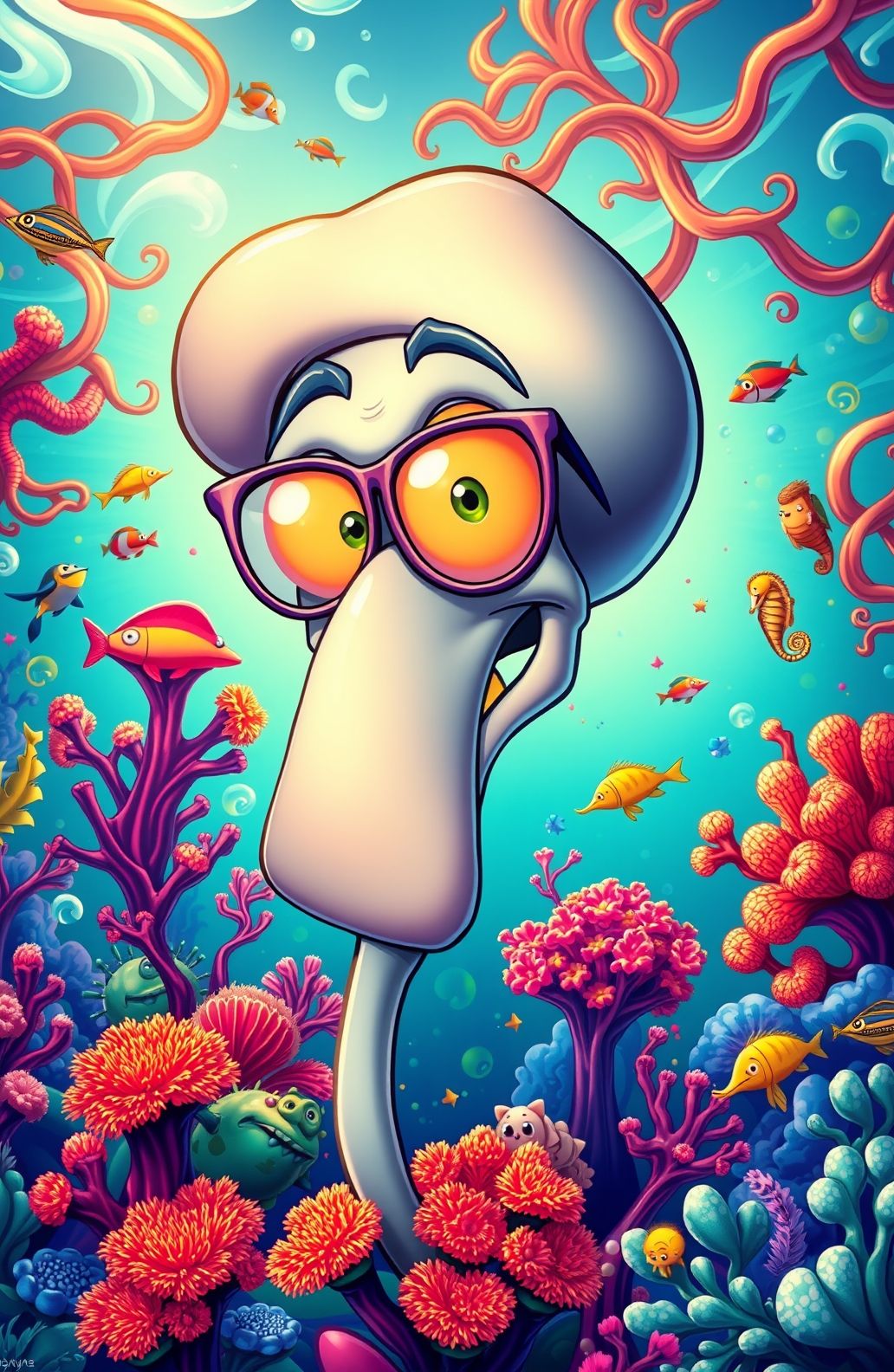 Handsome Squidward Wallpaper