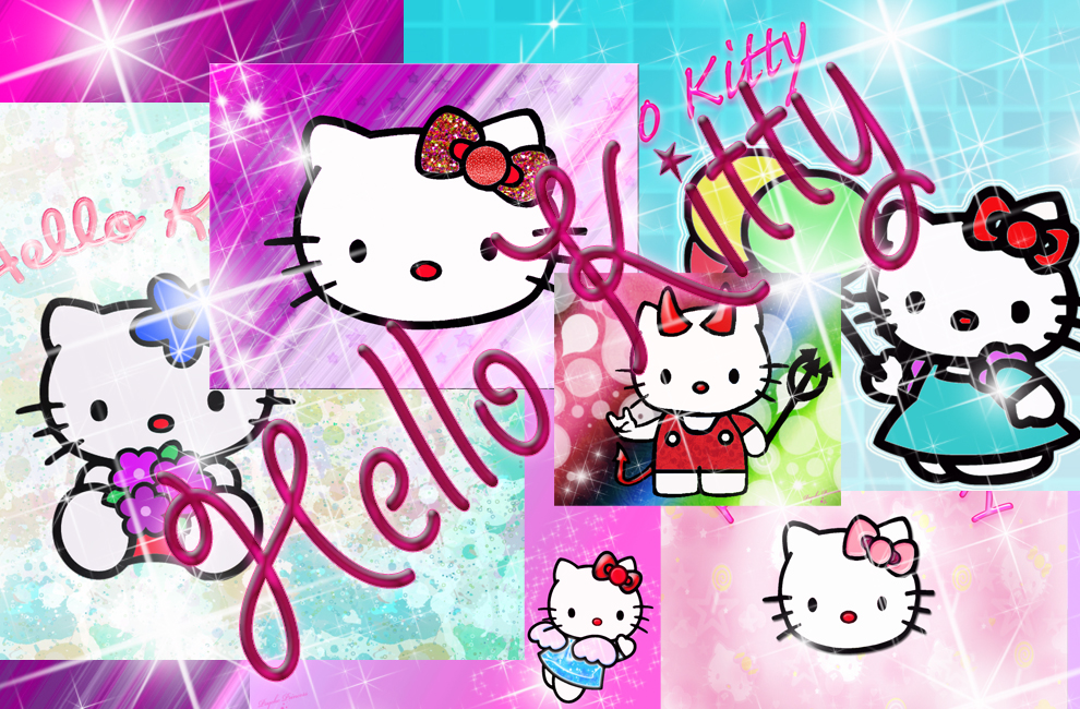 Hello Kitty Rainbow Wallpaper Pack By