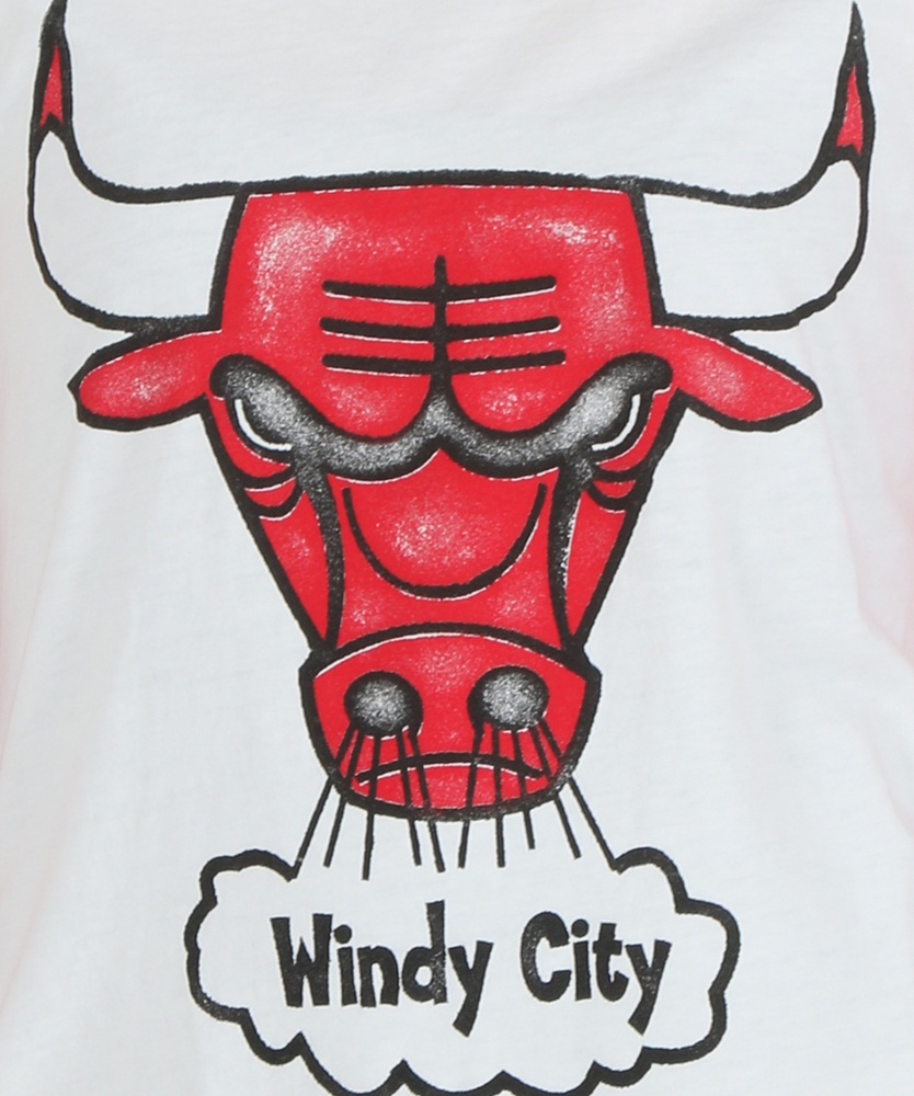 Womens Chicago Bulls Raglan Shirt Logo Close Up