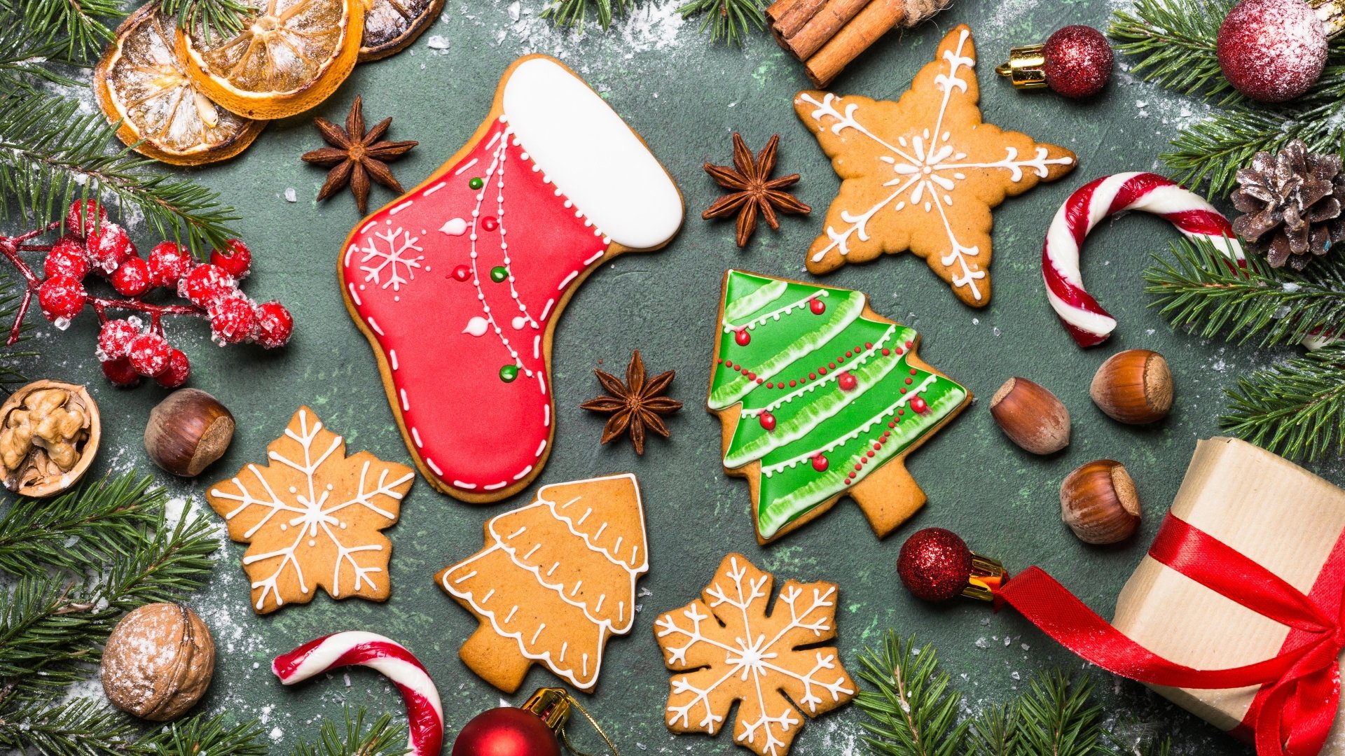 Snowflake Christmas Food Cookie 4k Ultra HD Wallpaper