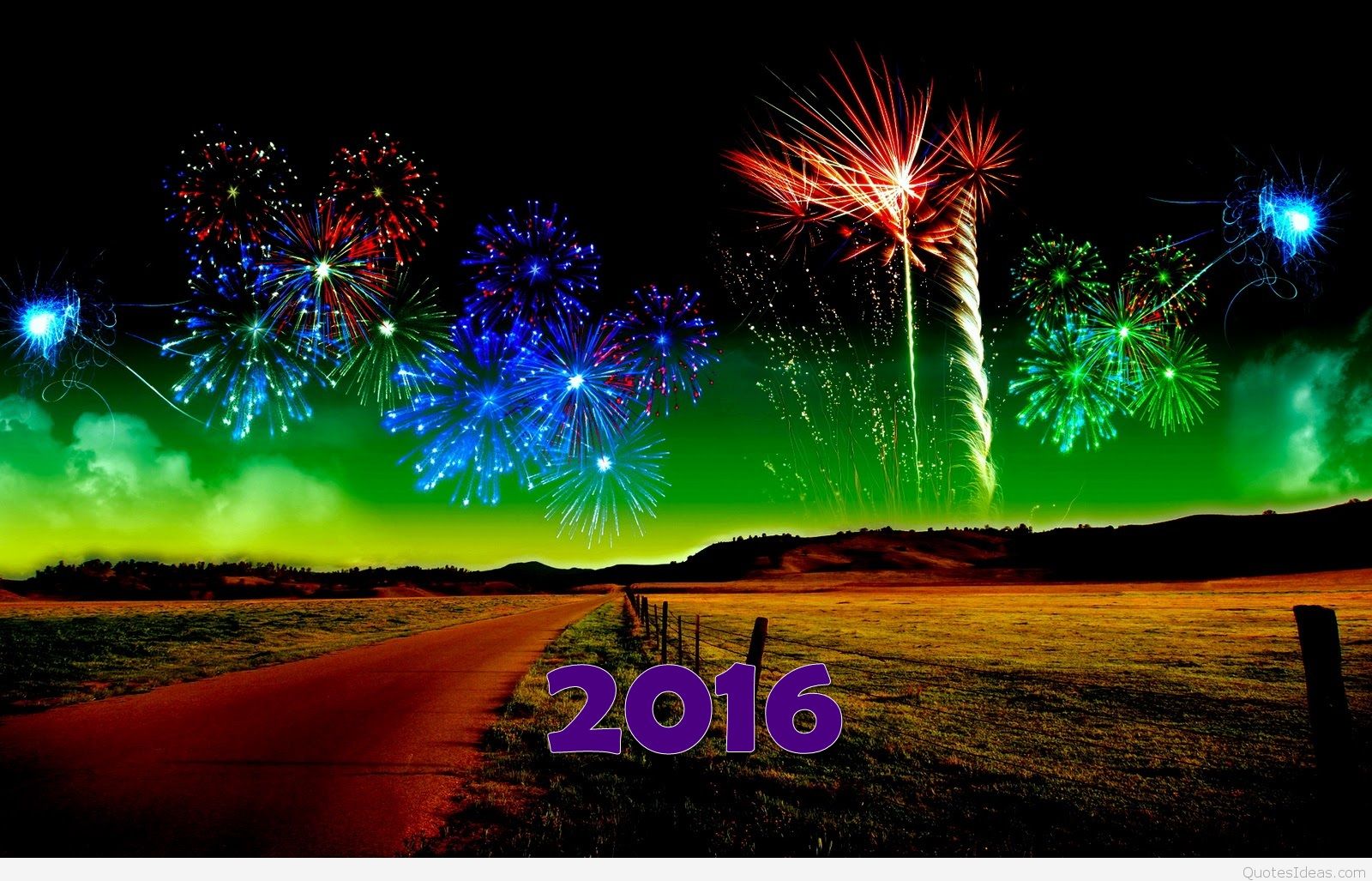 Happy New Year Fireworks Wallpaper Holidays