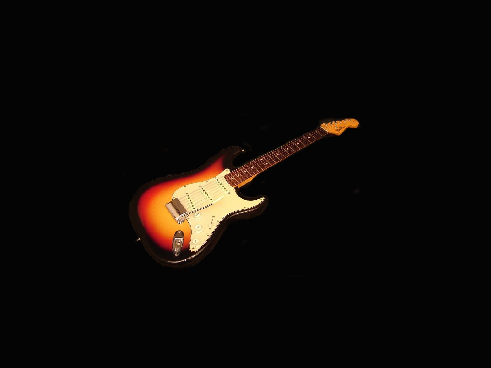 Guitar Fender Stratocaster Black Wallpaper HD