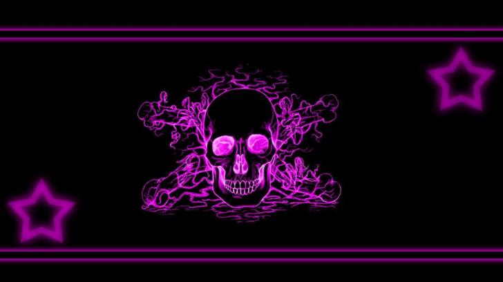 Purple Skull High Quality And Resolution Wallpaper On
