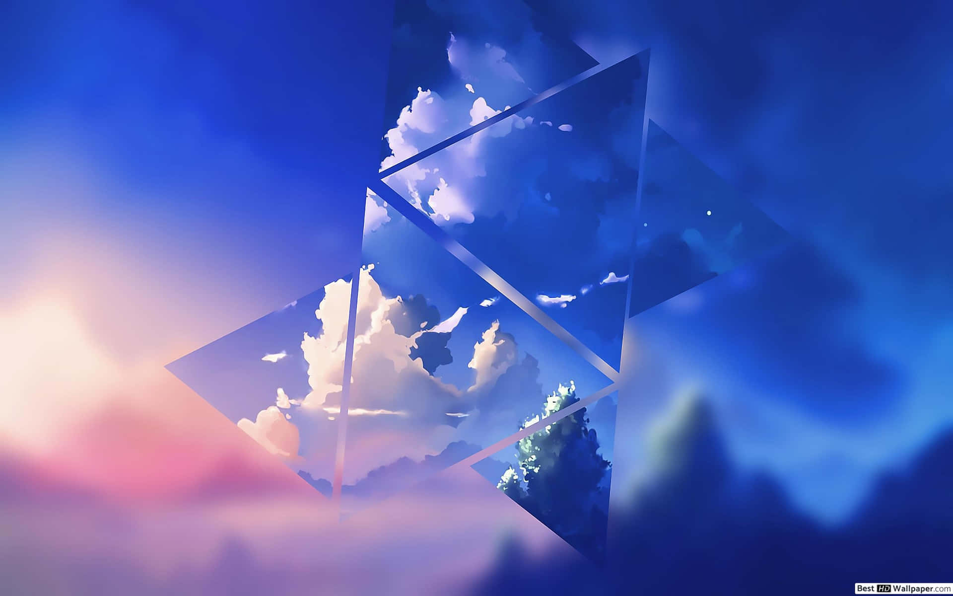Blue Anime Aesthetic Desktop Wallpaper