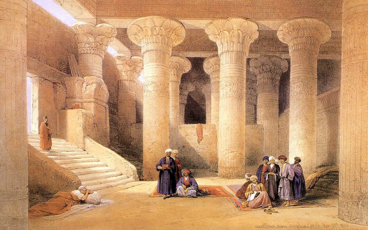 David Roberts Paintings The Ancient Egyptian Civilization And