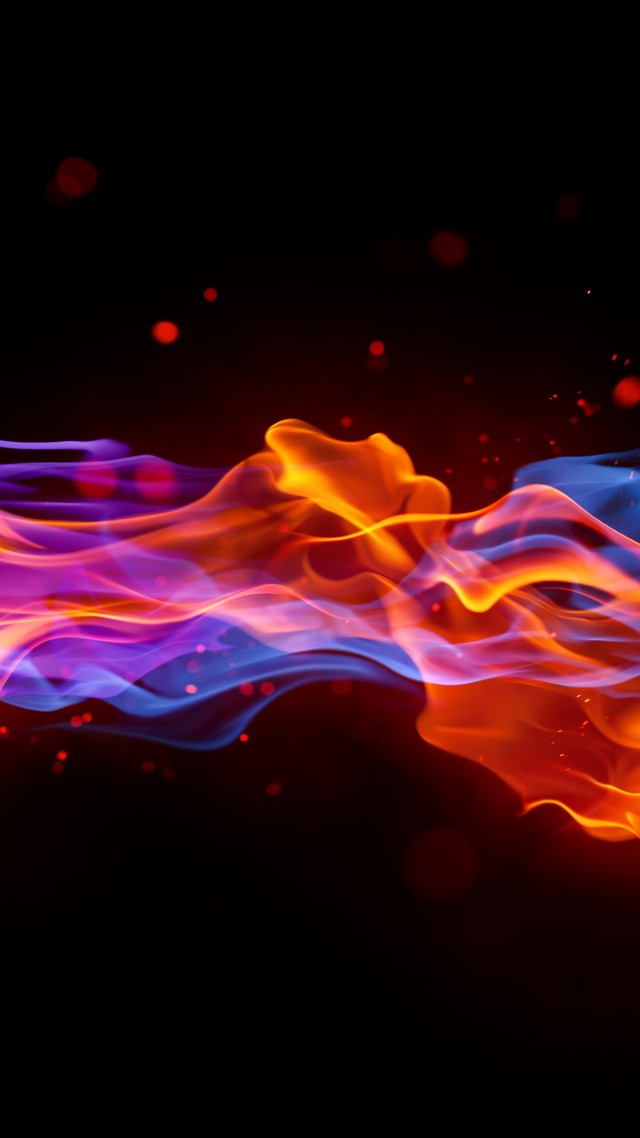 Fire Wallpaper Abstract Background Blue Red Violet