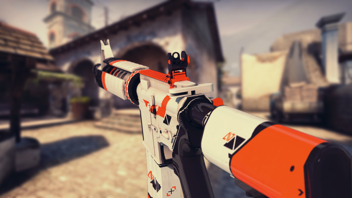 Csgo M4A4 Asiimov Render By Mangotangofox