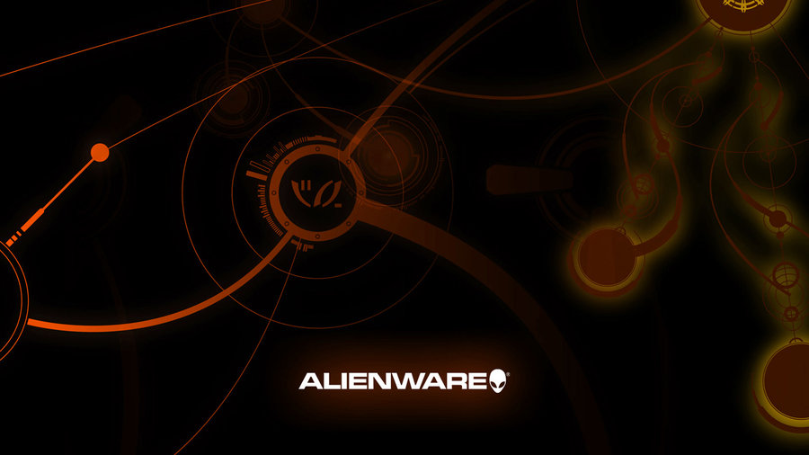Alienware Login Screen Orange By Huwuno