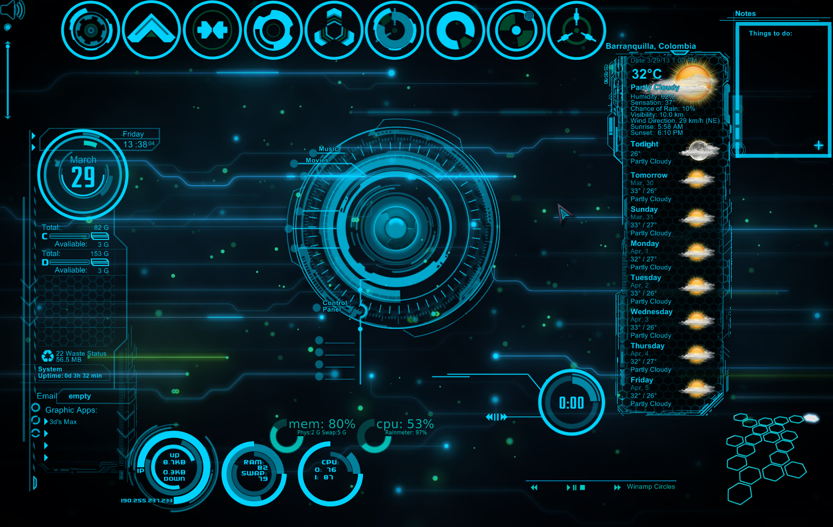 Jarvis Rainmeter By Sniperkillerut