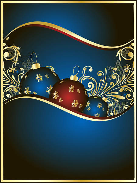 Christmas Background Blue And Gold