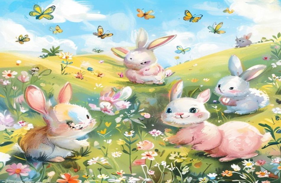 Cute Bunnies Wallpaper
