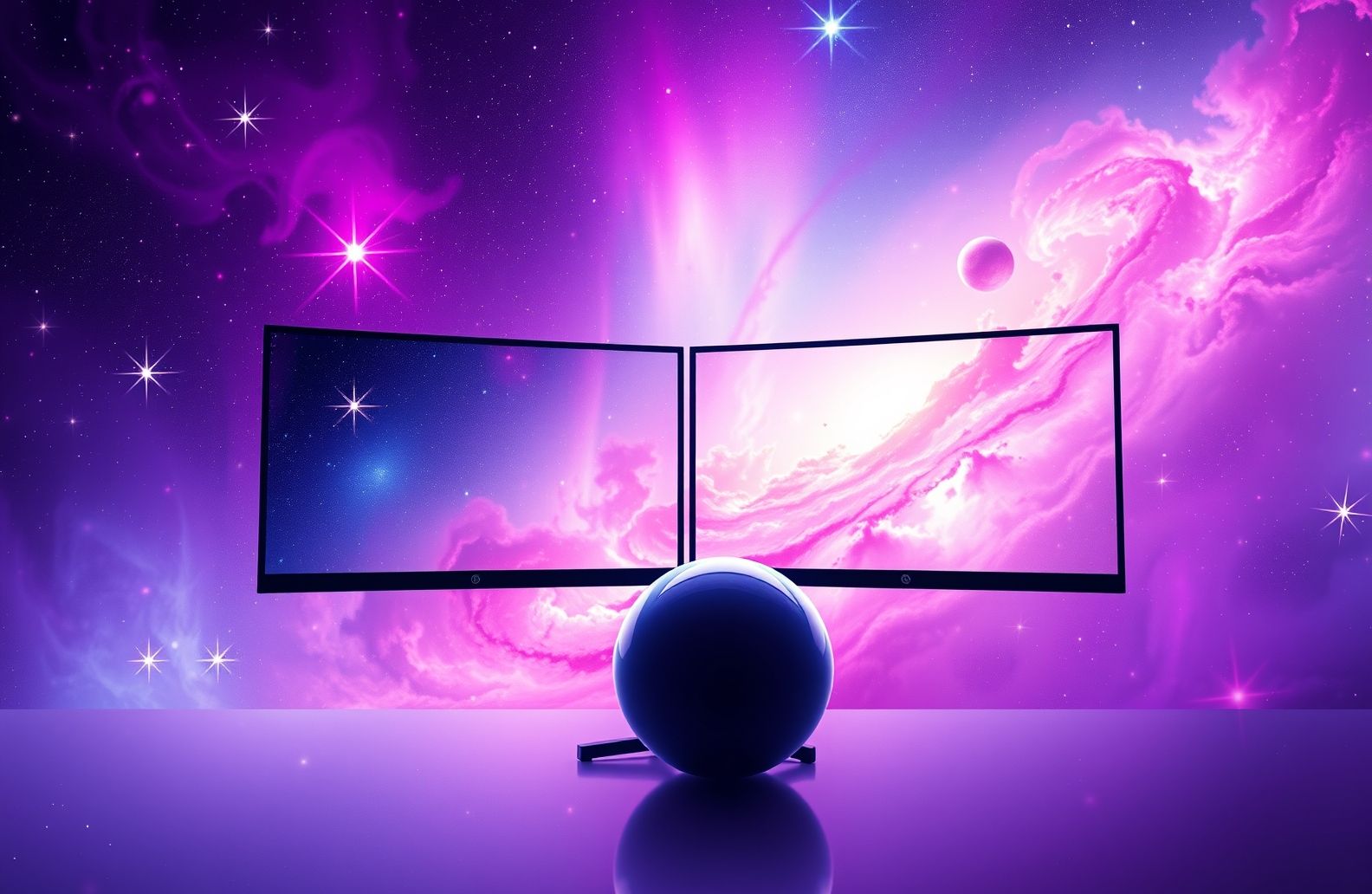 Dual Monitor Space Wallpaper