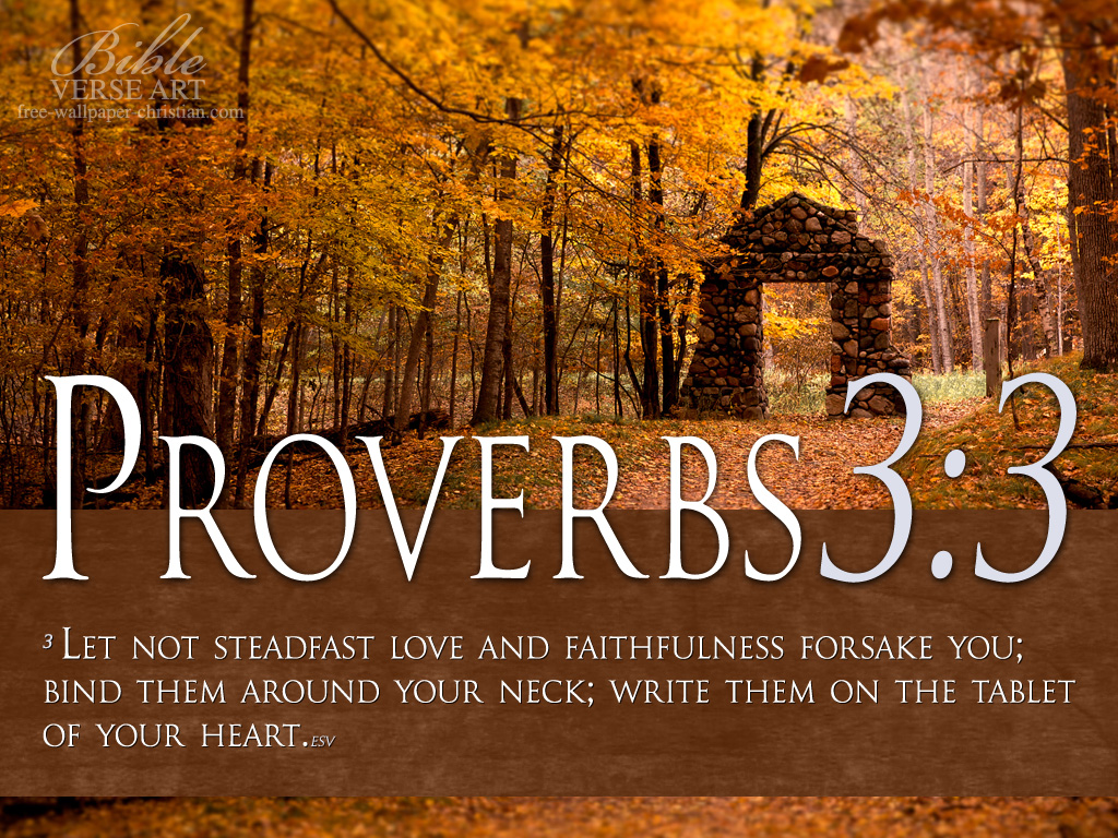 Proverbs Steadfast Love And Faithfulness Wallpaper Background