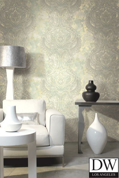 Divine Damask On Faux Large Scale Wallpaper Mod 54754roomsetting