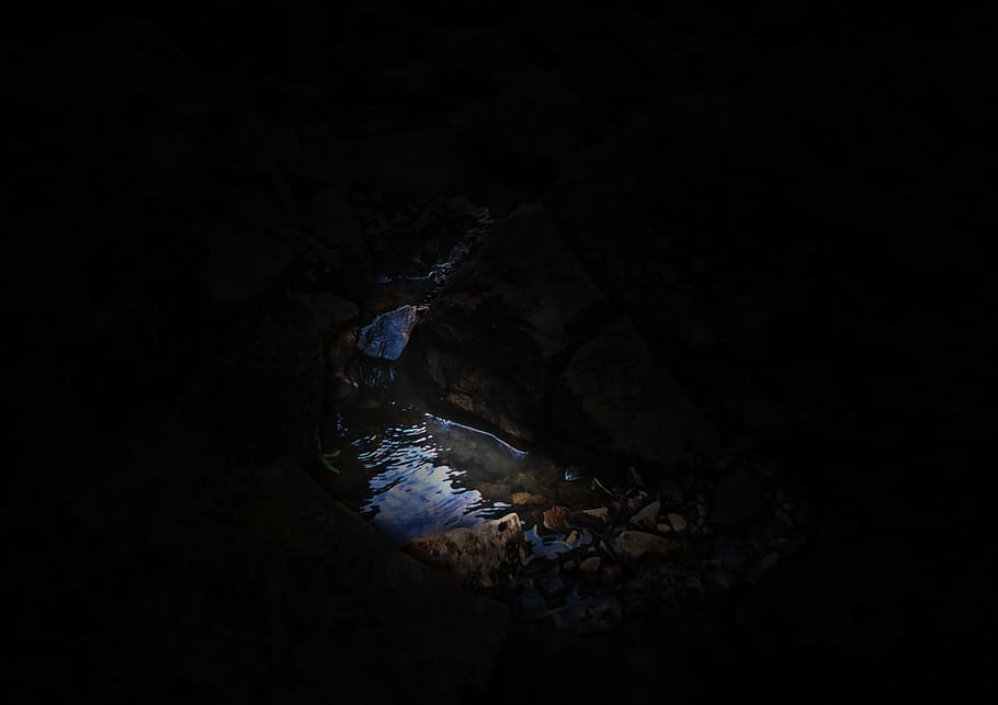 HD Wallpaper Quelle Blau Wasser H Hle Steine Fels Nacht