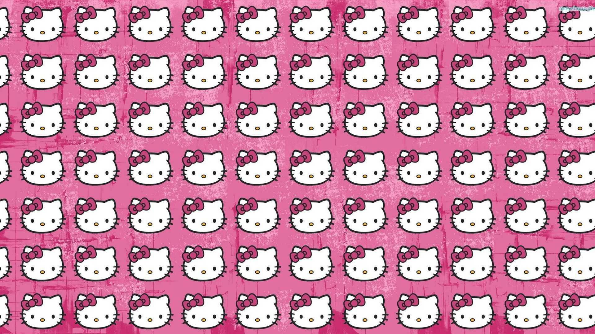 Sanrio Desktop Hello Kitty Face Pattern Wallpaper
