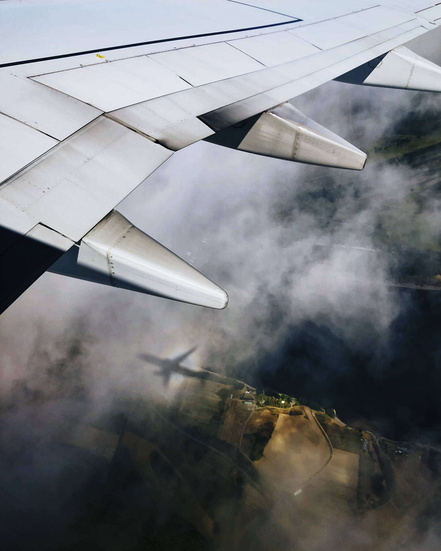 Plane Shadow On Cloud 6qnzphnk425a490n Wallpaper