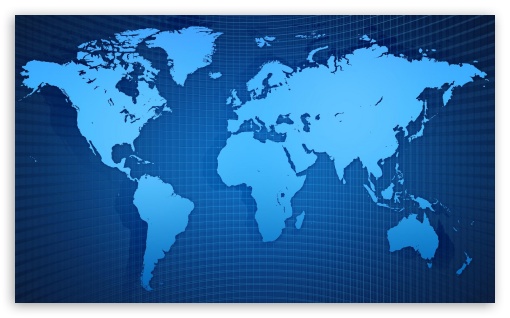 Blue World Map HD Wallpaper For Wide Widescreen Wga High