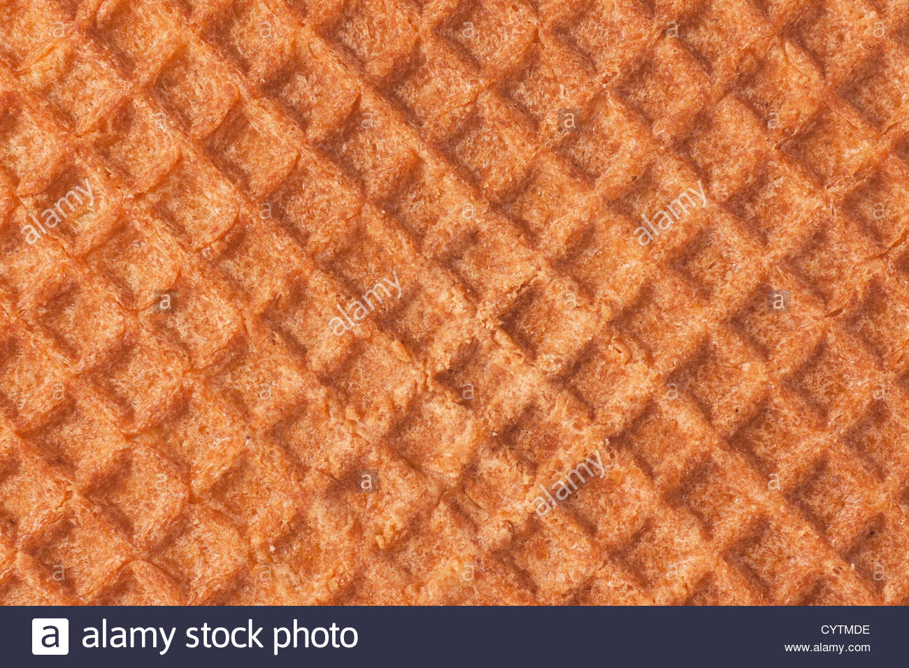Waffle Texture Background Macro Front Stock Photo