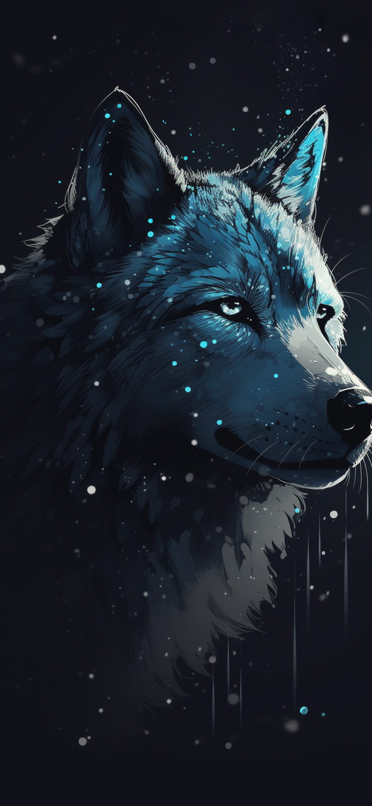 Cool Black Wolf Background Wallpaper