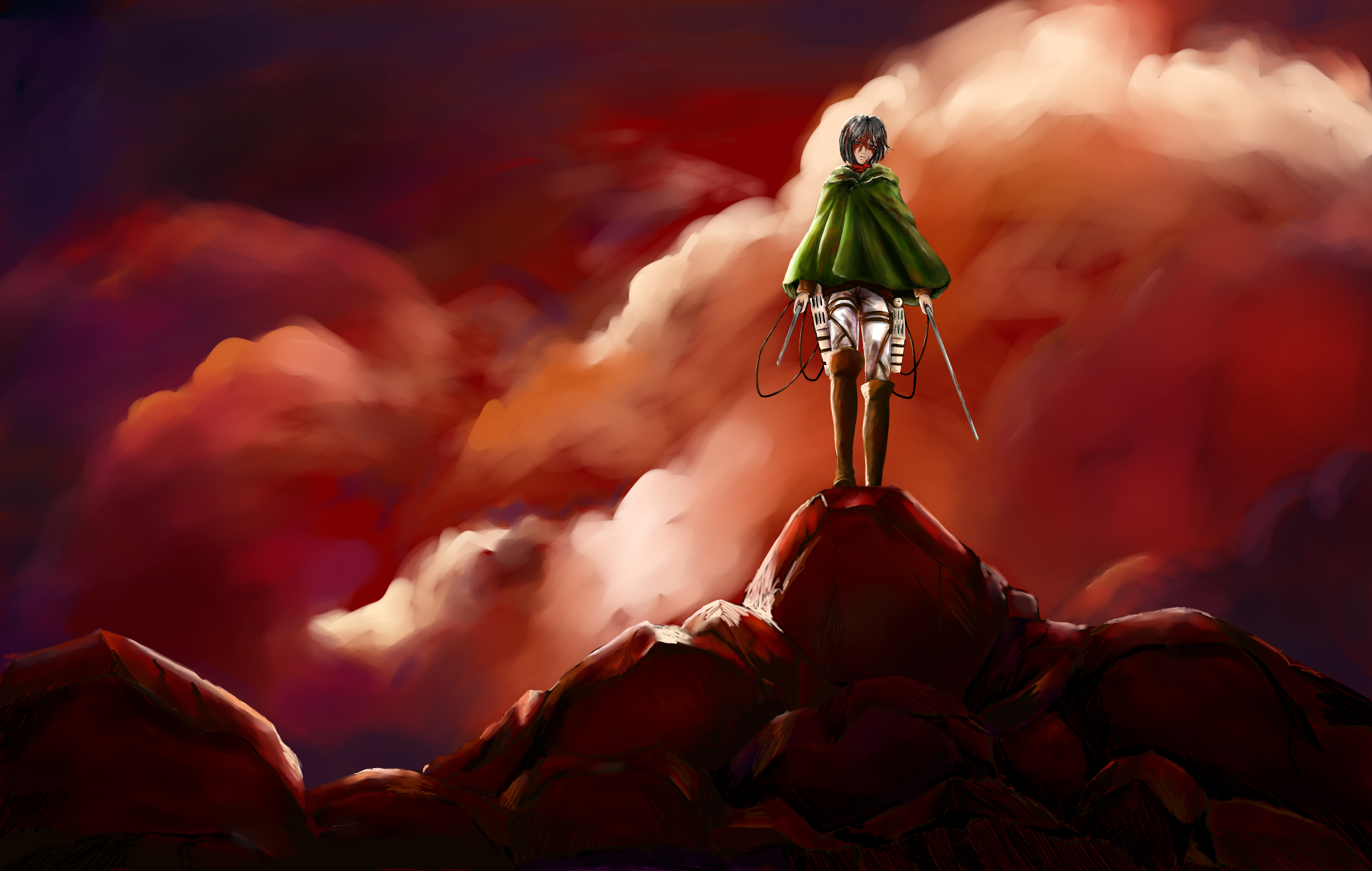 Mikasa Ackerman Anime Attack On Titan 4k Ultra HD Wallpaper By