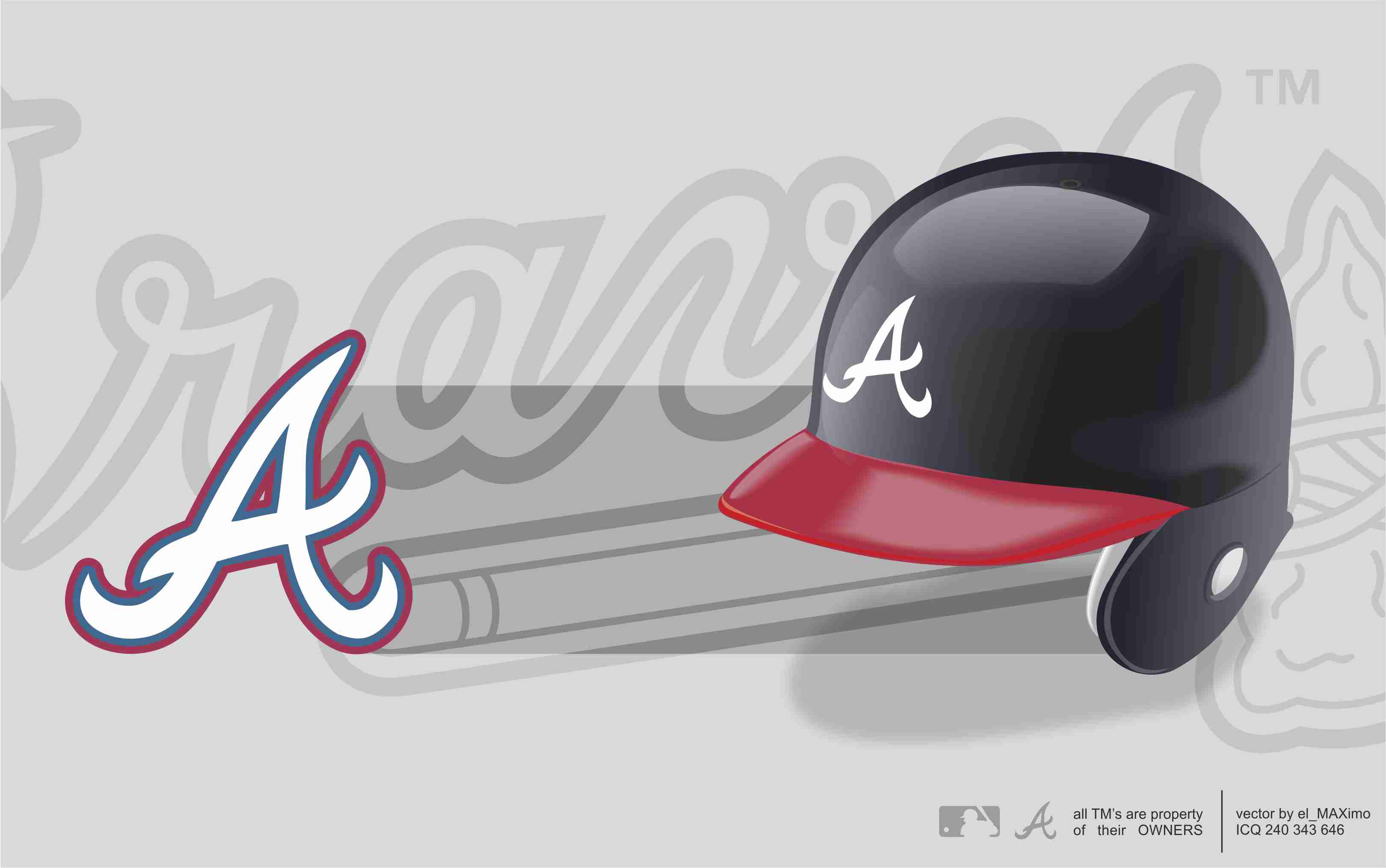 Atlanta Braves Logo Helmet By Elmaximo X