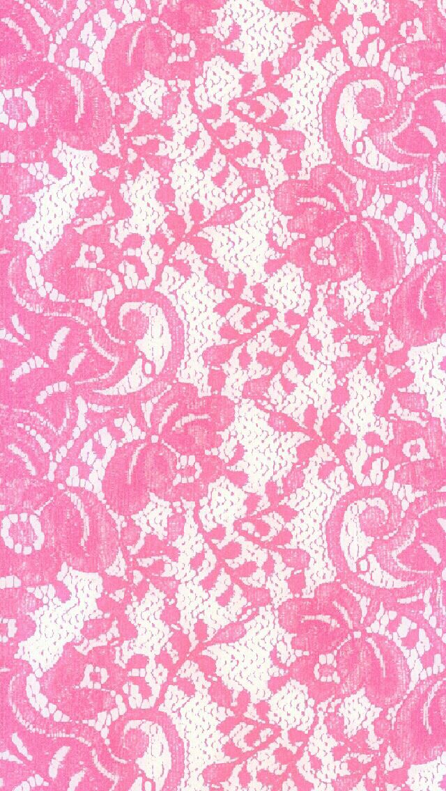 Pink Lace Background And iPhone Wallpaper