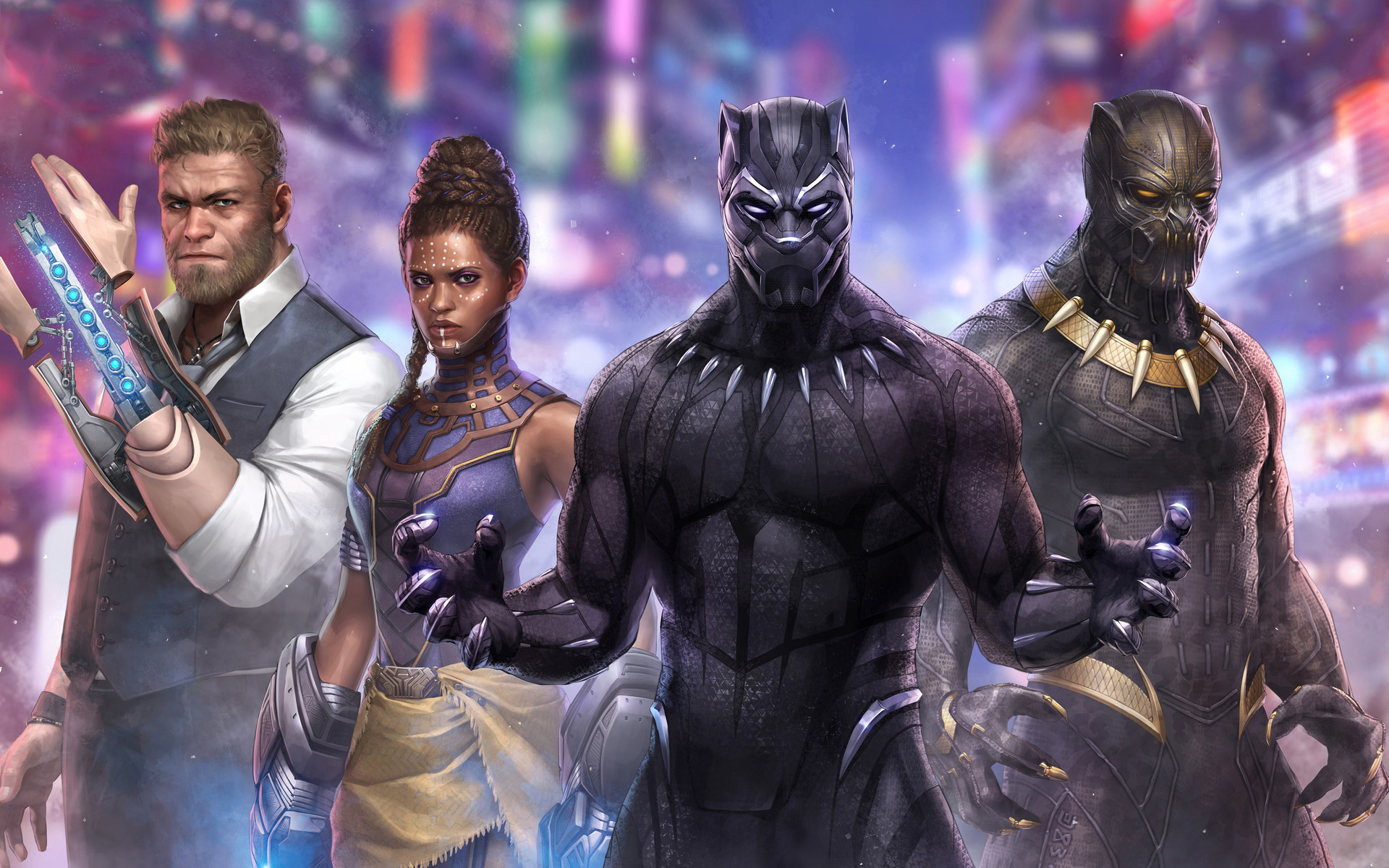 Black Panther Marvel Future Fight Artwork Wallpapers HD Wallpapers