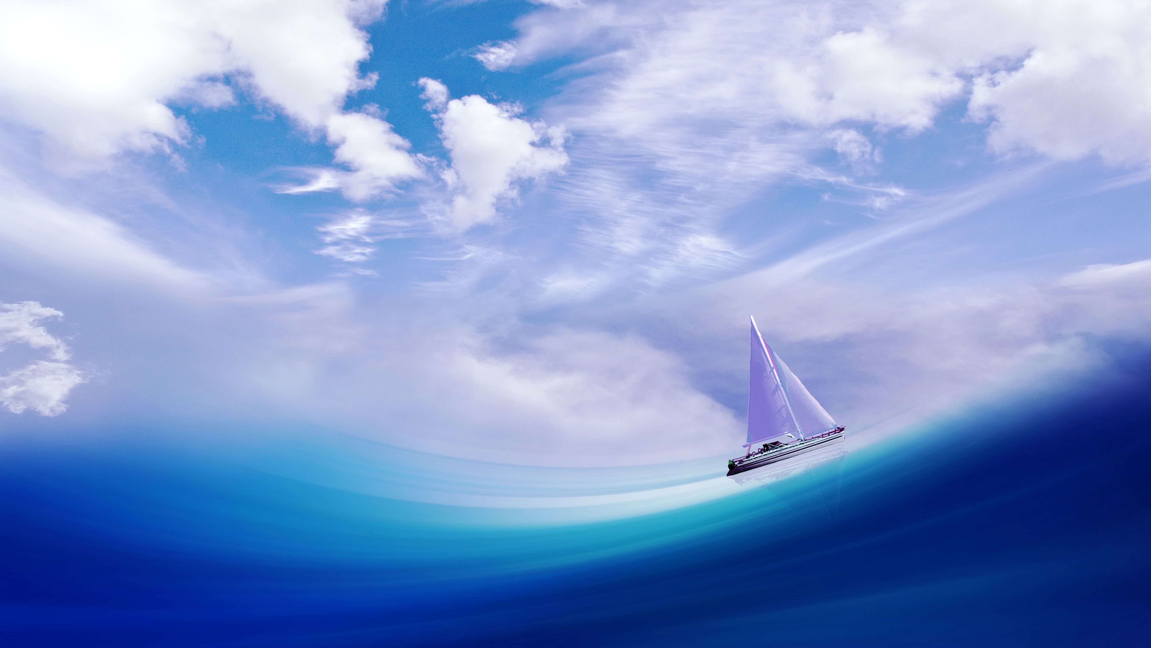 Sailing Ship In Sea 4k Wallpaper HD Artist Image Photos