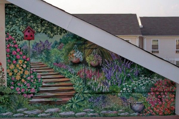 Exterior Wall Murals how to make outdoor wall murals garden wall
