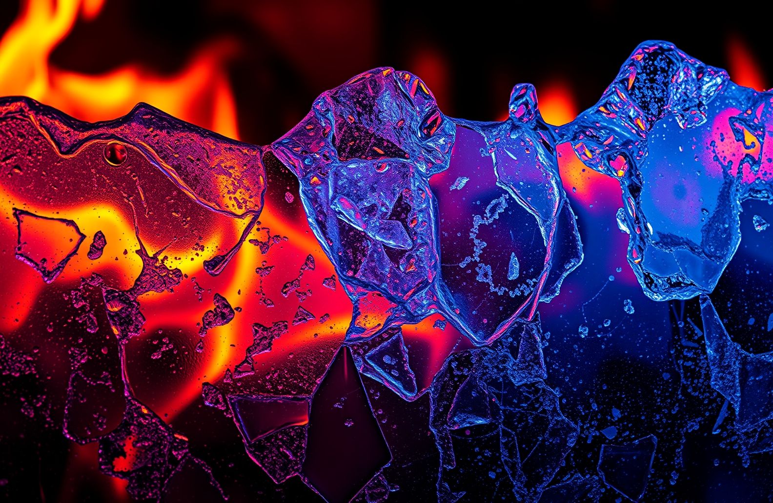 Cool Fire And Ice Wallpaper