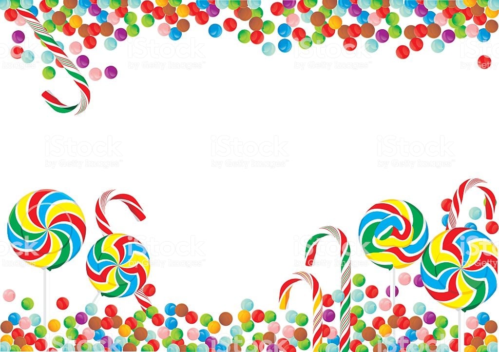 Candy Background Lollies In Vector Form Stock Illustration