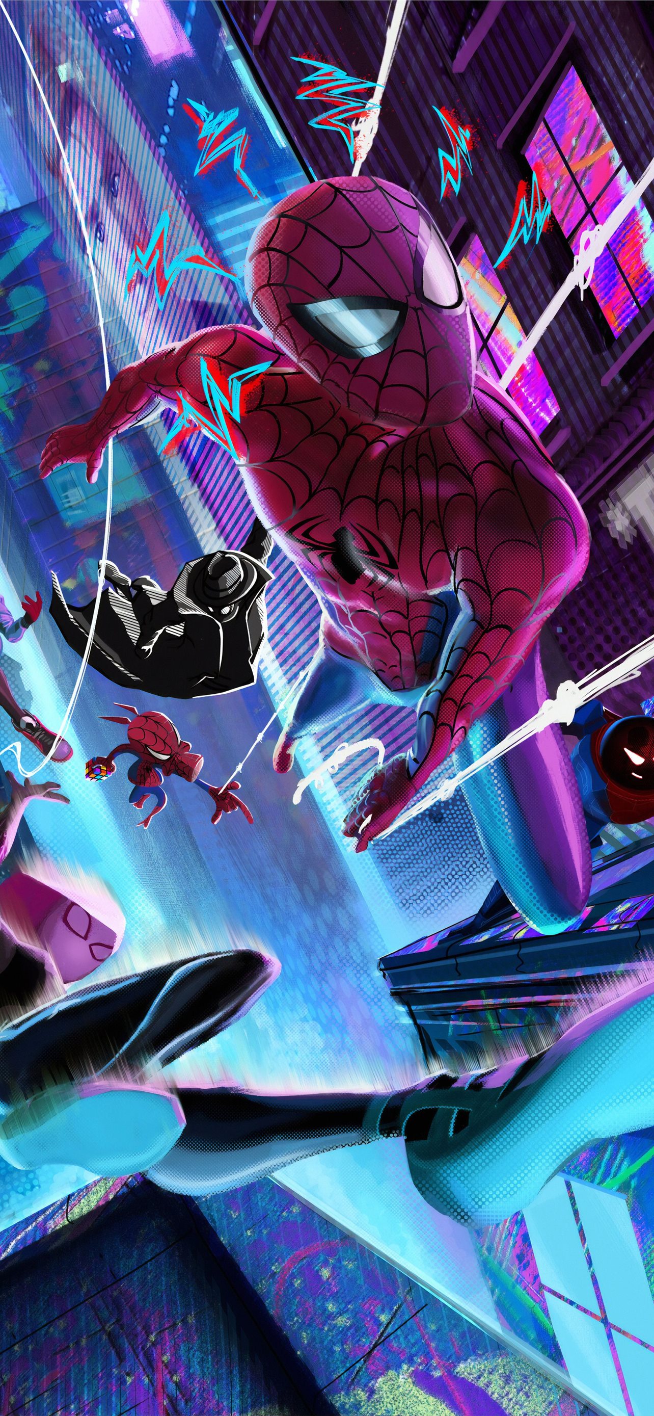 Best Spider Man Into The Verse iPhone HD Wallpaper