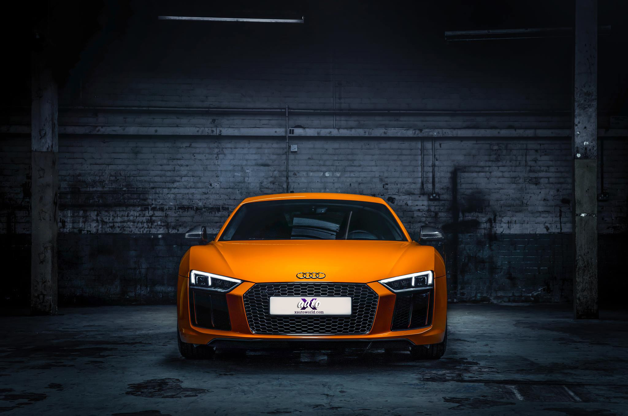 Audi R8 Orange Colour HD Wallpaper X Auto