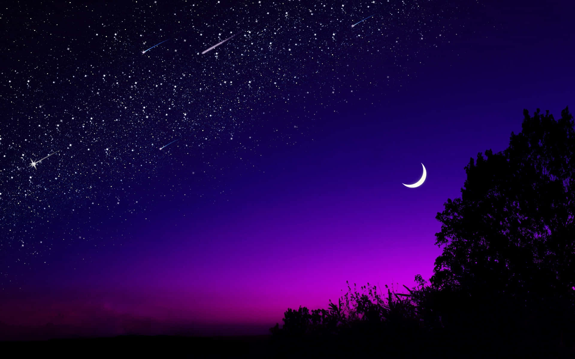 Night Sky Moon Wallpaper