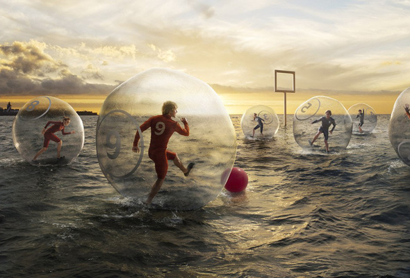 Wallpaper Water Bubble Soccer Ball Football Desktop