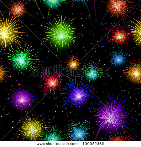 Seamless Fireworks Background Stock Images Royalty Free
