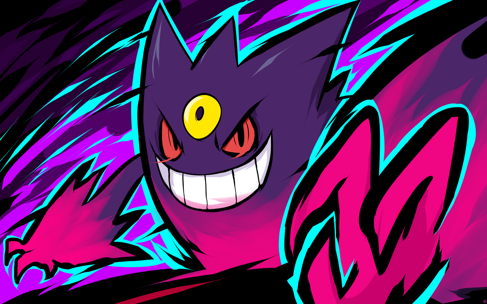 Free download Mega Gengar Nightmare by ishmam [1600x1000] for your