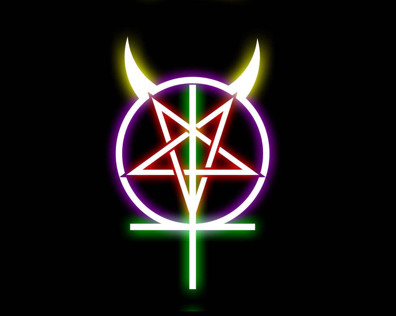 satanic pentagram 1280x1024