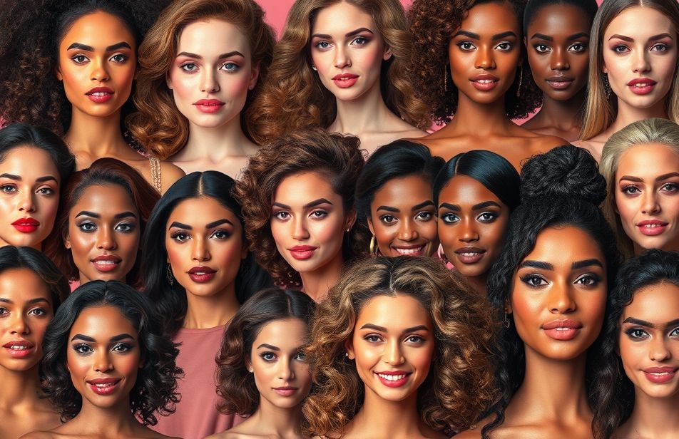 Beautiful Women Faces Wallpaper