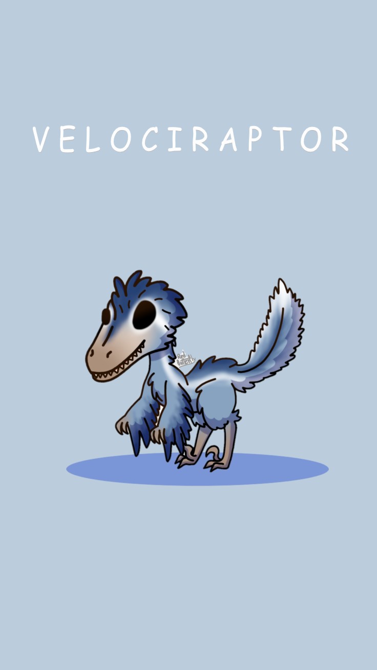 Wallpaper Velociraptor Blue By Redbutterflyj