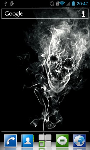 Bigger Smoke Skull Live Wallpaper For Android Screenshot