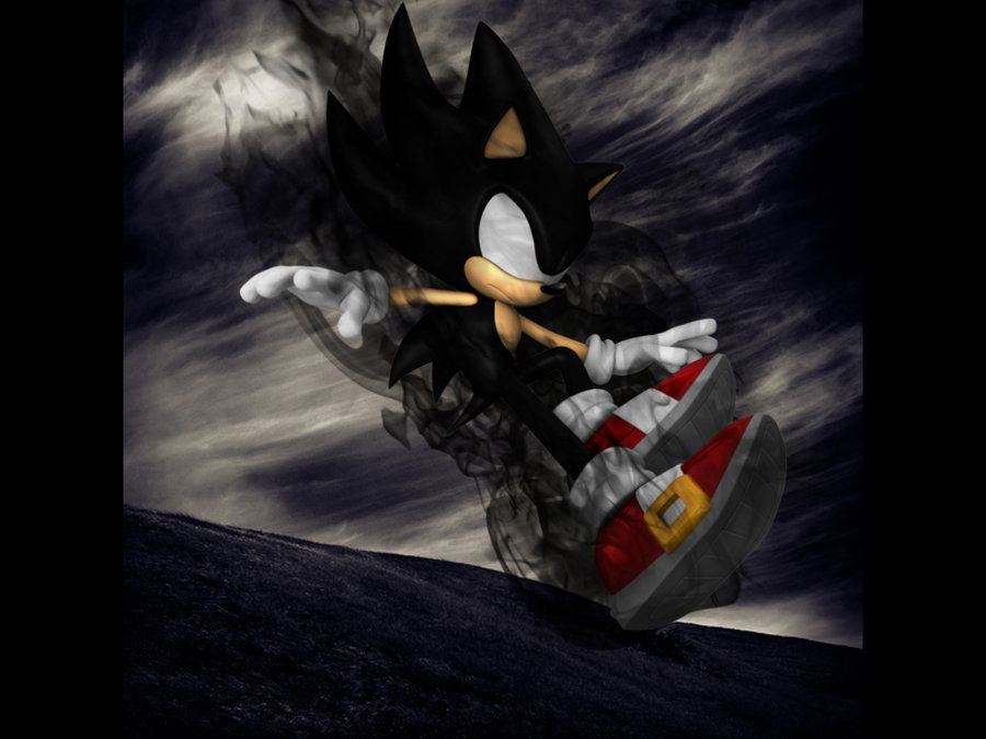 Dark Sonic, black, super, HD phone wallpaper