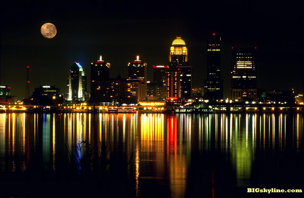 Louisville Skyline At Night