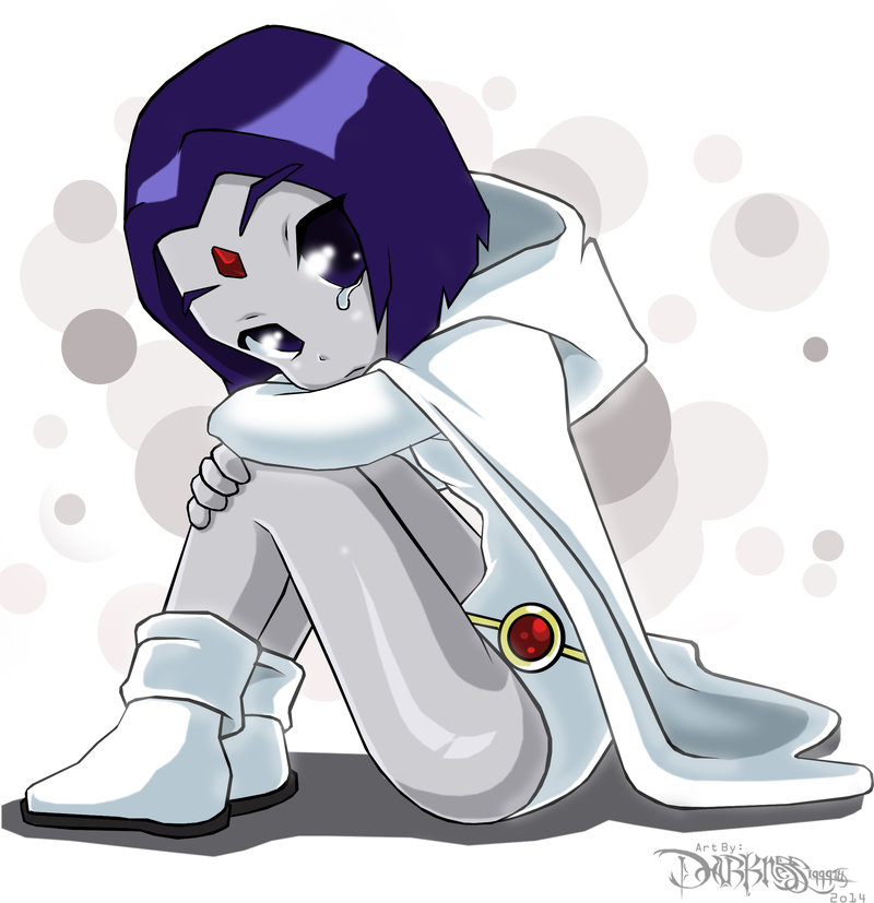 Dc Teen Titans Little White Scared Raven By Darkness1999th On