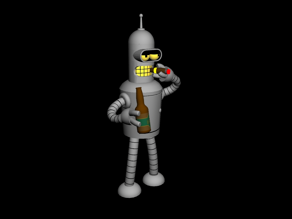 Bender Bending Rodriguez 3d Futurama Fan Art