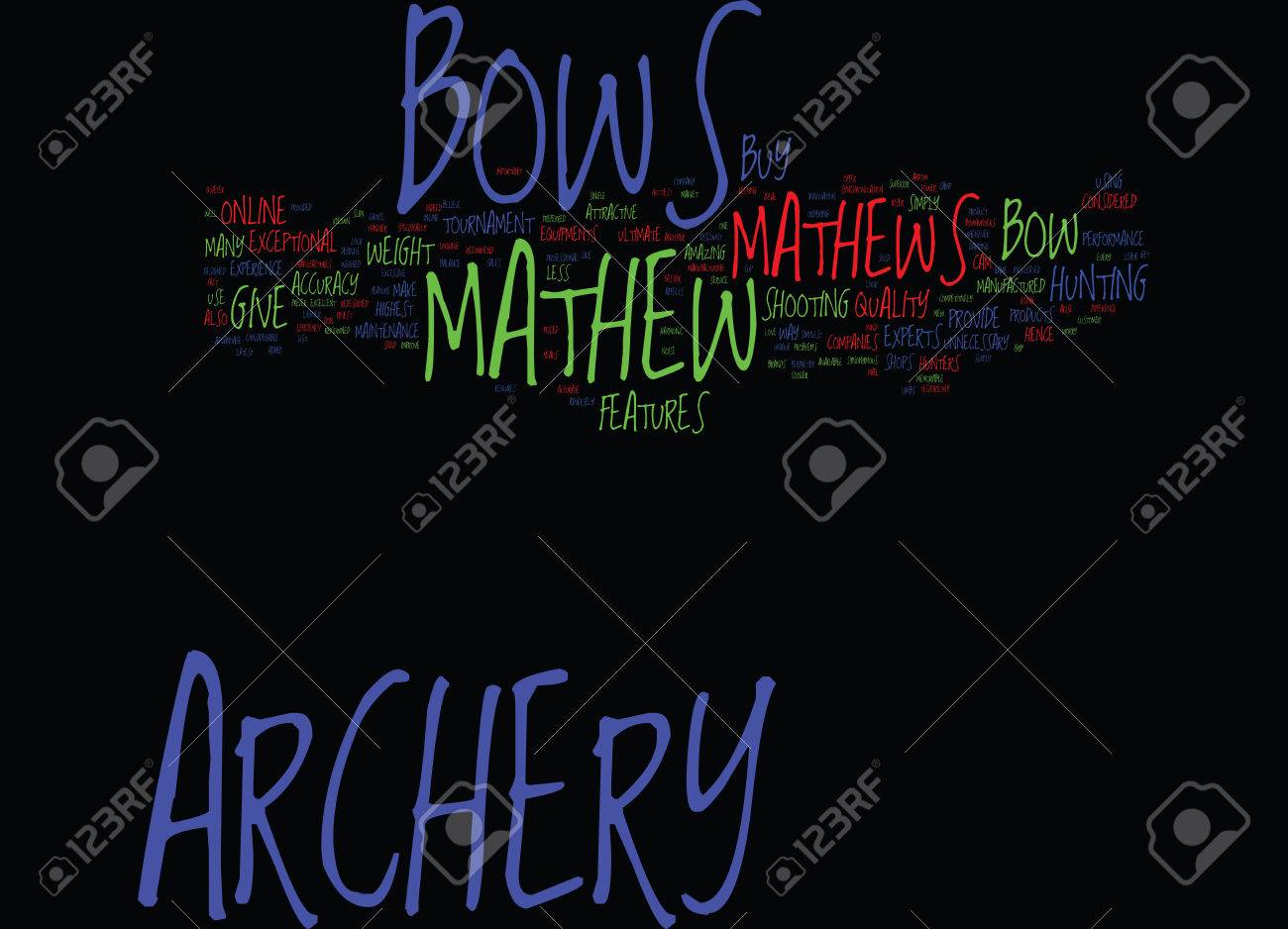 Mathews Archery Text Background Word Cloud Concept Royalty
